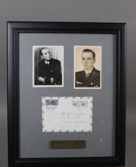 WWII Nazi U-Boat Ace Otto Kretschmer Signed Photos