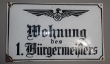WWII Nazi Residence Sign
