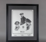 WWII Nazi Autographed Print Officers U-123