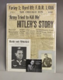 WWII Signed Photo and Newspaper