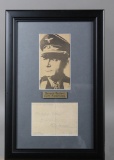 WWI Nazi Luftwaffe Gen. Kurt Student Signed Letter