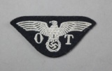 WWII Nazi Rare OT Emblem Patch