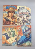 Lot of 4 WWII US Coloring/Paint Books
