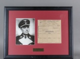 WWII Nazi Walter Darre Signed Document and Photo