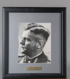 WWII Nazi Heinz Harmel Autographed Portrait