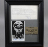 WWII Nazi SS Wilhelm Mohke Autograph Photo Letter