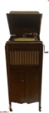 Art Grand Upright Phonograph Oak