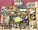 16 Boxes Assorted Radio Tubes and Parts