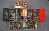 3 Boxes Assorted Radio Tubes and 2 Tube Caddies