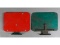 Red/Green Railway Caboose Markers (2)