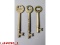 Railroad Brass Coach Keys (3)