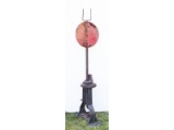 Railroad Signal Switch Stand with Sign