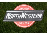 C & NW Railway System Sign