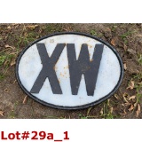 Railroad XW Cast Iron Sign
