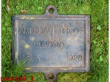 1928 American Bridge Co. Builders Plate