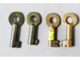 Railroad Switch Keys (4)