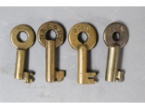 Railroad Switch Keys (4)