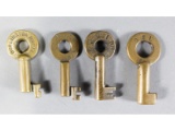 Railroad Switch Keys (4)