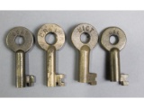 Railroad Switch Keys (4)