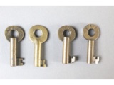 Railroad Switch Keys (4)