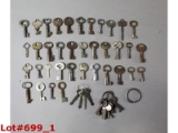 Railroad Steel Hallow Barrel Switch Keys (40)