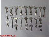 Railroad Steel Hallow Barrel Switch Keys (22)