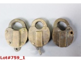 Railroad Switch Locks w/o Keys (3)