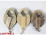 Railroad Switch Locks w/o Keys (3)