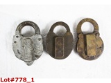 Railroad Brass Signal Locks NO Keys(3)