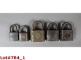 Railroad Brass Padlocks NO Keys(5)