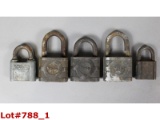 Railroad Brass Padlocks NO Keys(5)