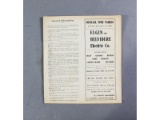 Time Table for Elgin & Belvidere Electric Railway