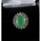 Jade & Diamond Ring Size 8