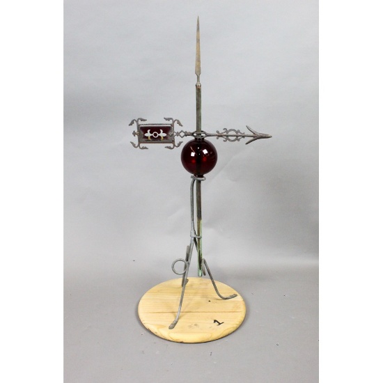 Weather Vane w/Red Globe