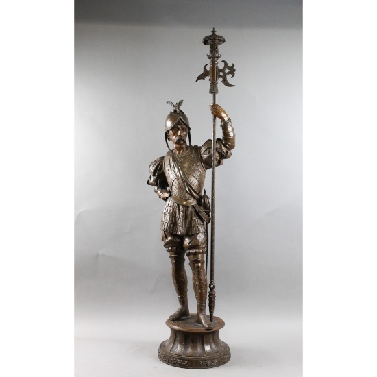 Spelter White Metal Statue