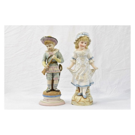 Mid-20th Century European Bisque Figures (2)