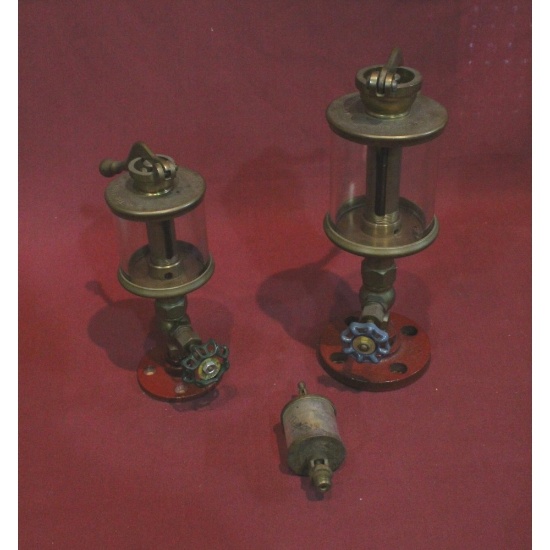 Early Machinery Brass Oilers "Lunkenheimer" (3)