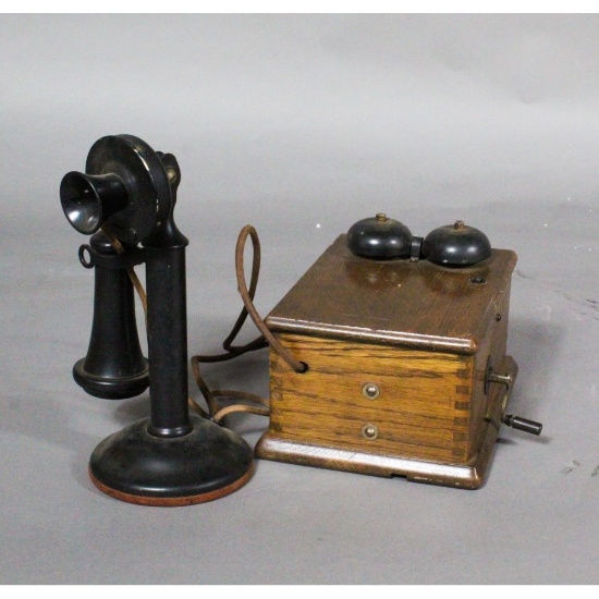 Western Electric Candlestick Phone and Ringer Box