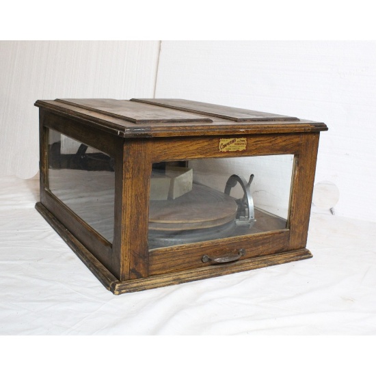 Country Scale Cheese Cutter in Countertop Case