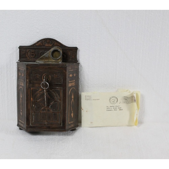 Vintage Coin Op Holcomb & Hoke Jukebox Coin Box