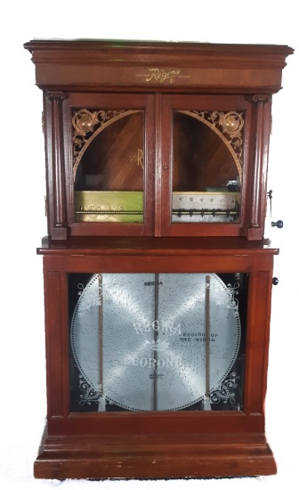 27" Regina Automatic Disc Changer Music Box