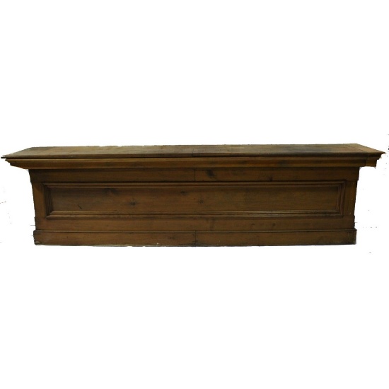 Large Antique Maple Country Store Paneled Counter