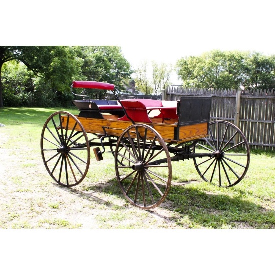 Single Horse Drawn Oak Buckboard