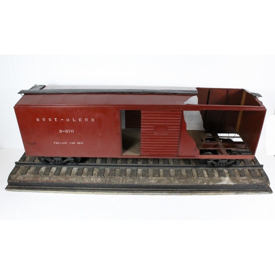 Vintage Large Model Railroad Cargo Car Display