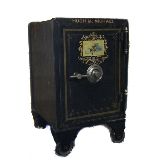 Small Victorian Combination Floor Safe