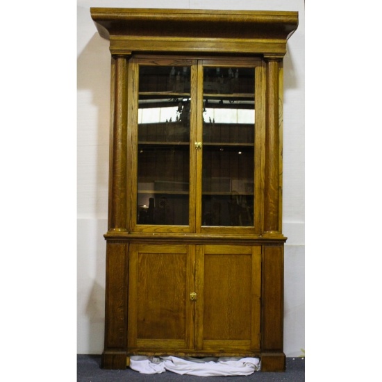 Large Oak Liquor Cabinet