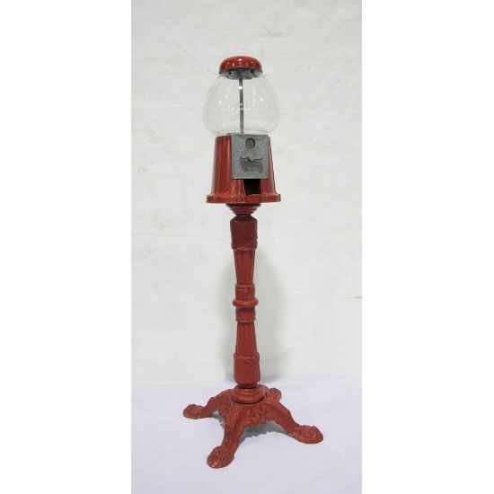 Contemporary Gumball Peanut W/ Ornate Stand