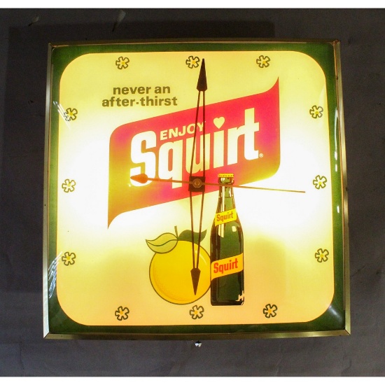 Original Pam Squirt Soda Pop Clock