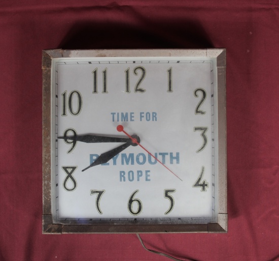 Sessions Electric Wall Clock "Plymouth Rope"