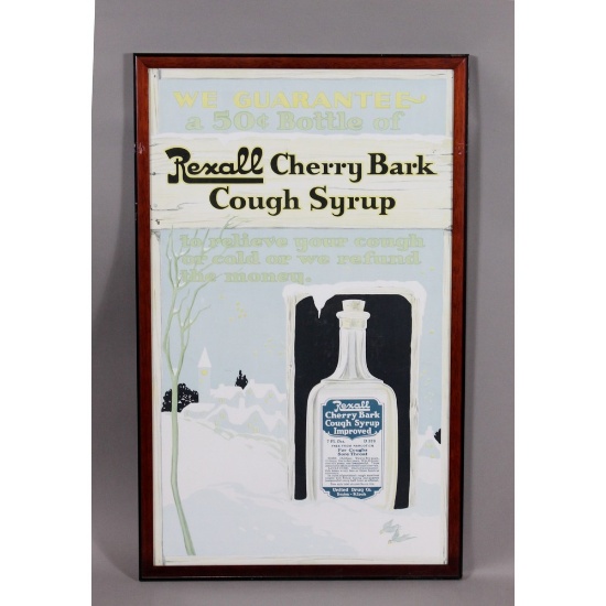 Vintage Country Store "Rexall" Cough Syrup Sign